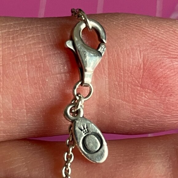 🤍✨Retired PANDORA S 925 ALE Sterling Silver CZ Heart of Winter Pendant Necklace - Picture 10 of 10